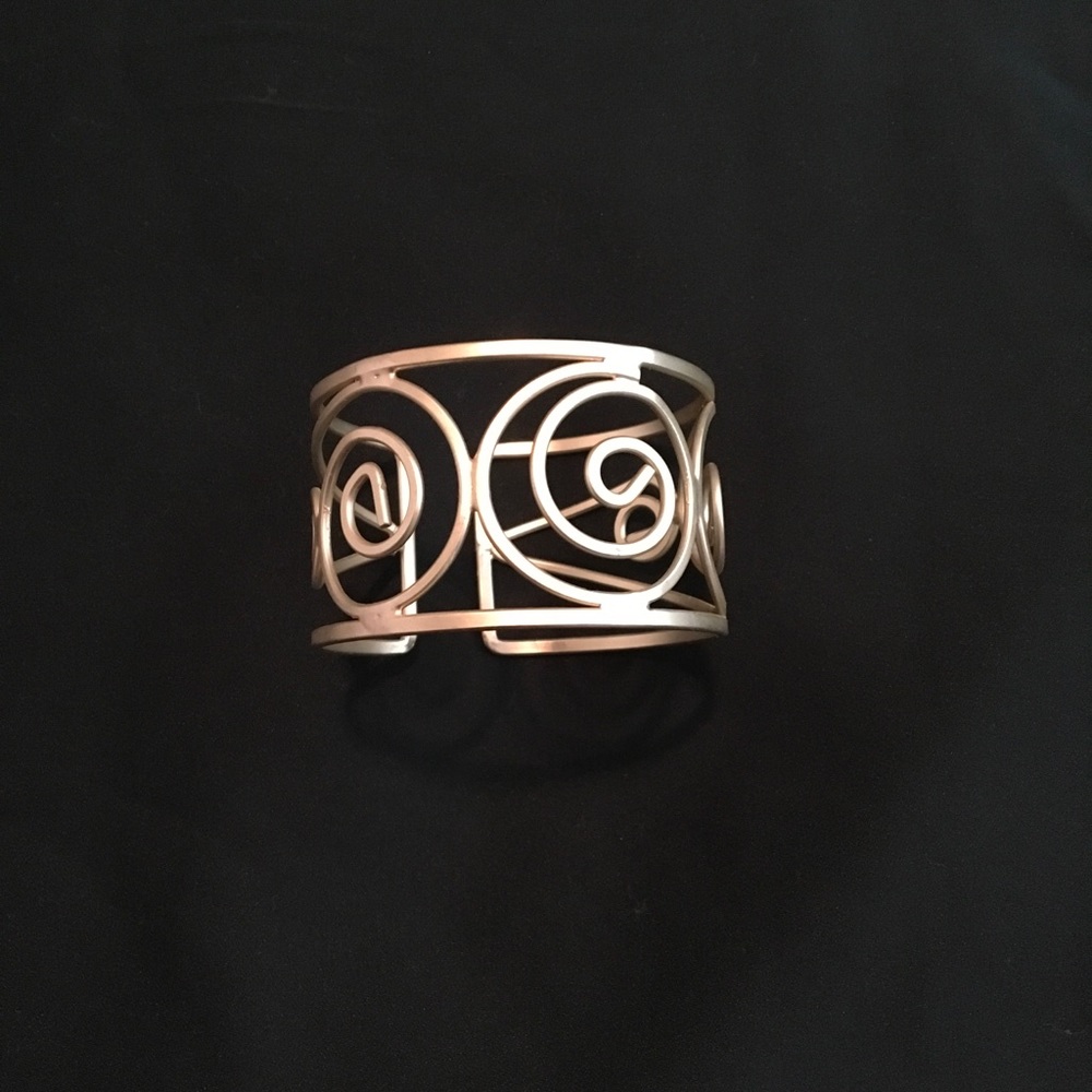 gold spiral cuff bracelet